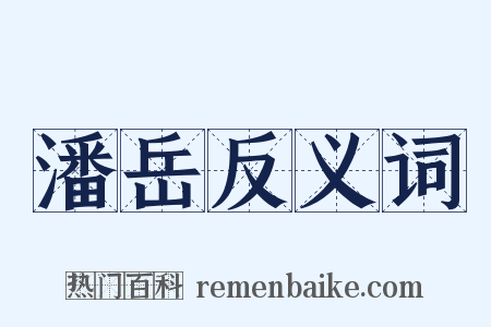 潘岳反义词是什么意思的图片